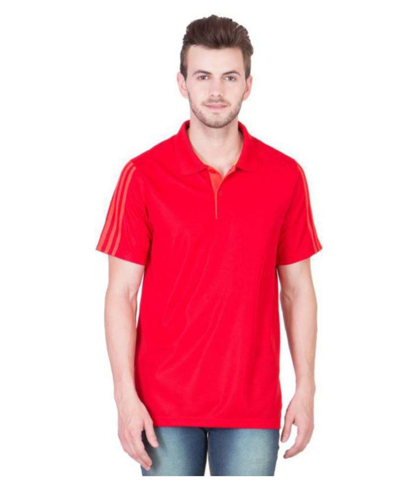  Adidas  Red  Regular Fit Polo  T Shirt  Buy Adidas  Red  