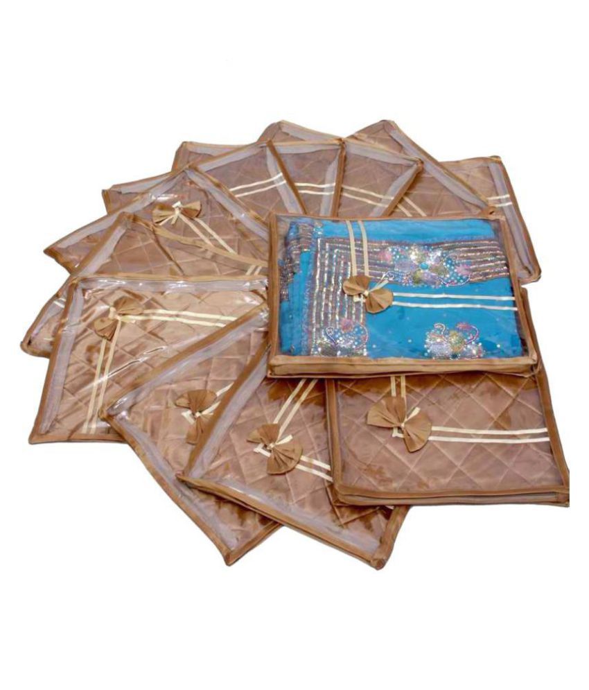     			FASHION BIZZ Gold Saree Covers - 12 Pcs