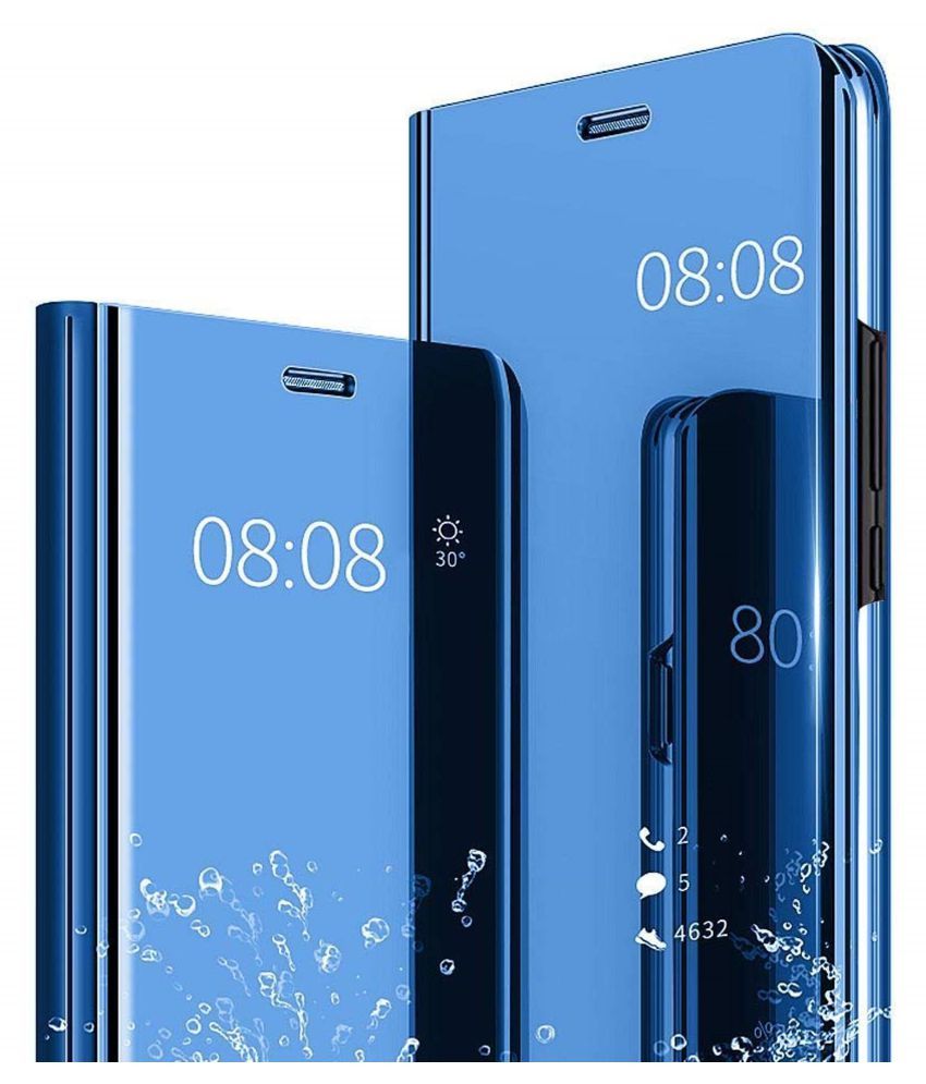  Vivo  V15 Pro Flip Cover by Addindia Blue Mirror Screen 