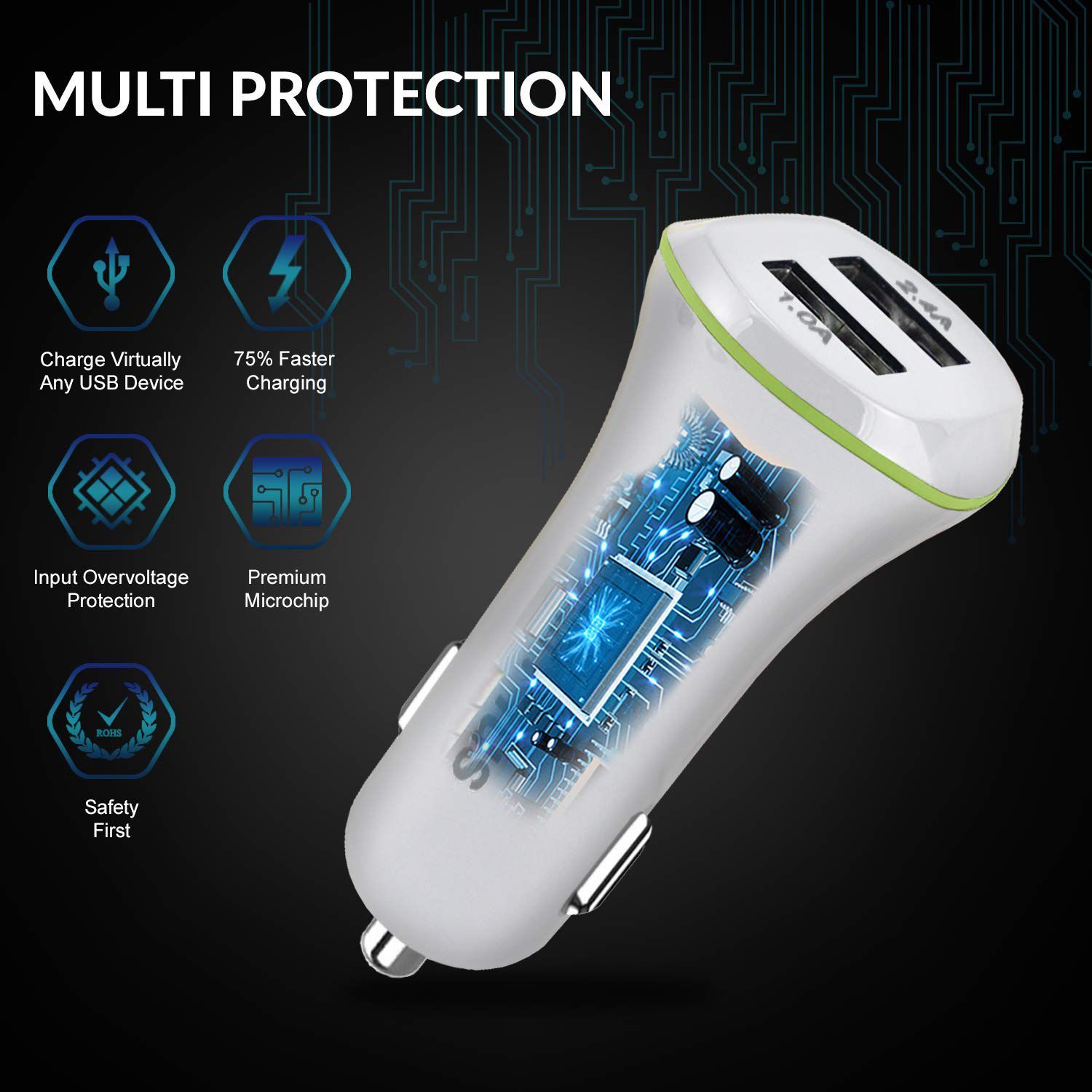 AirPlus Car Mobile Charger APCAC102 White Buy AirPlus Car Mobile