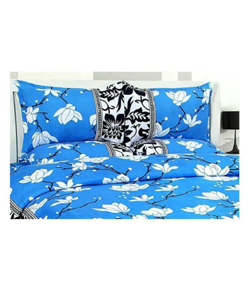 Ak Traders Poly Cotton 2 Double Bedsheets with 4 Pillow Covers Buy Ak