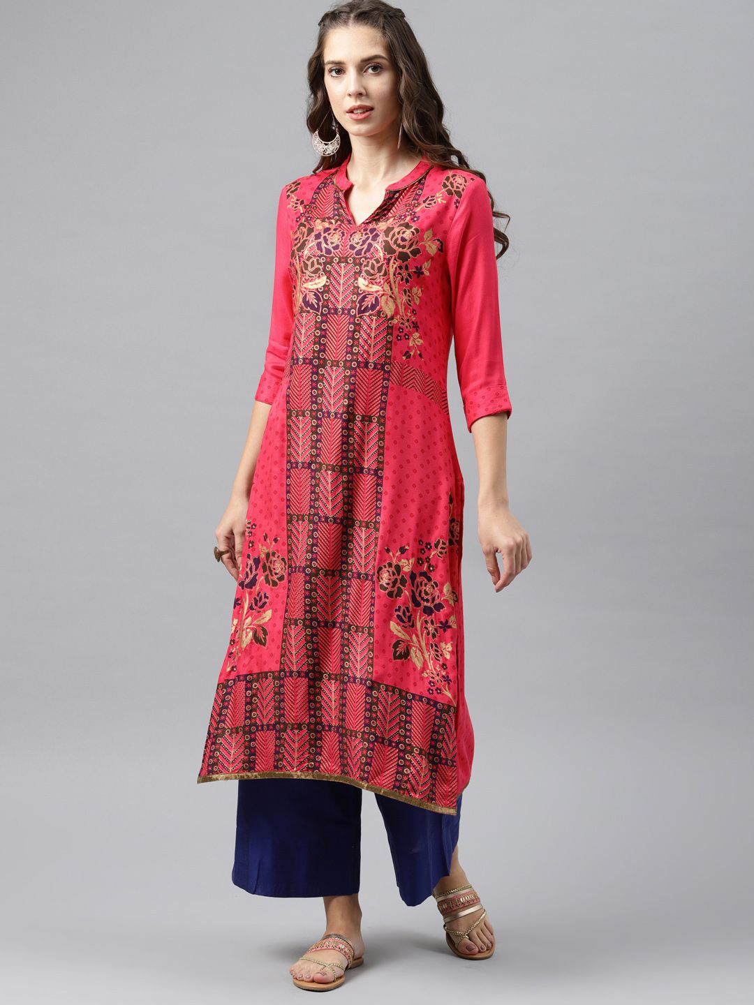     			Alena - Red Rayon Women's A-line Kurti ( Pack of 1 )