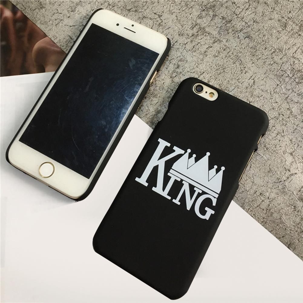 Fashionable King Queen Matte Hard Back Phone Case Cover For Iphone