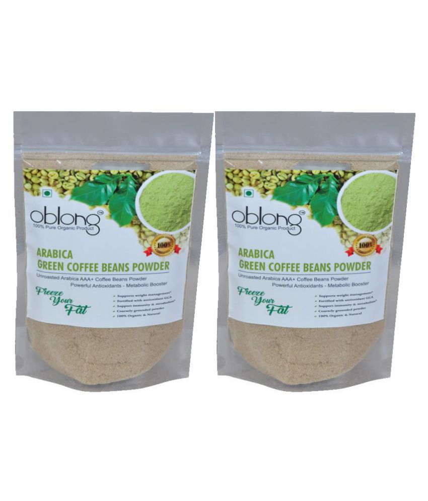 Oblong Premium Quality Green Coffee Powder 500 gm Fat Burner Powder Pack of 2