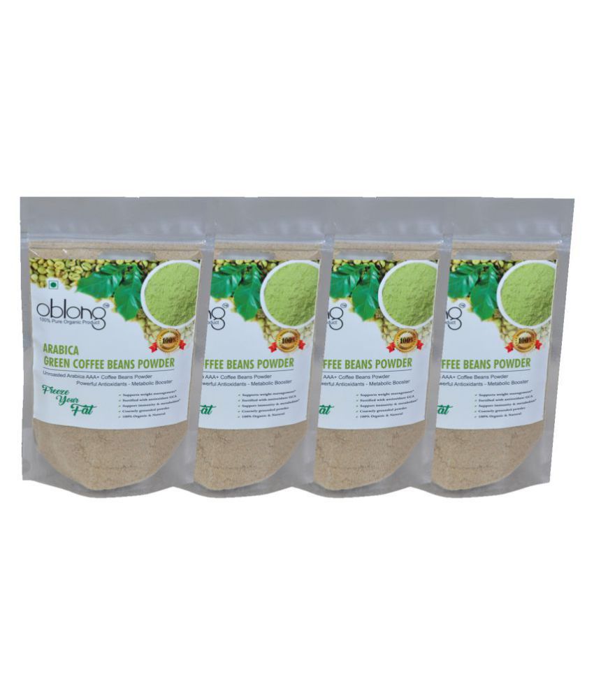 Oblong Premium Quality Green Coffee Powder 250 gm Fat Burner Powder Pack of 4