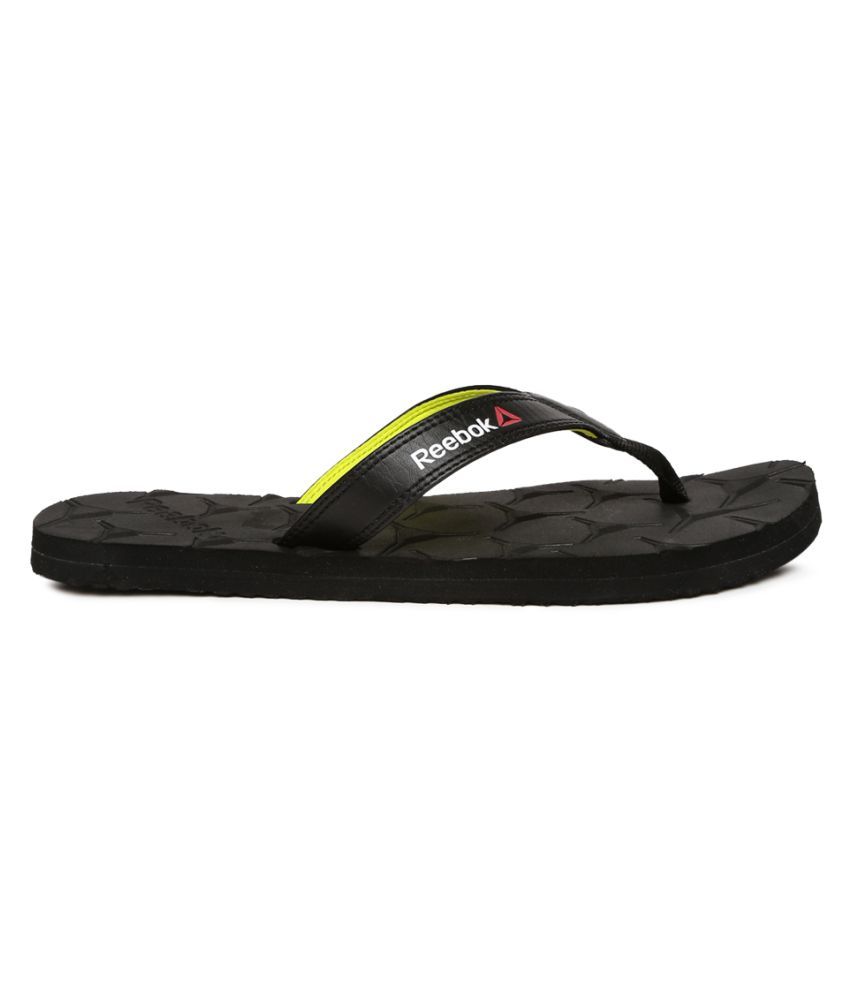 reebok black slippers