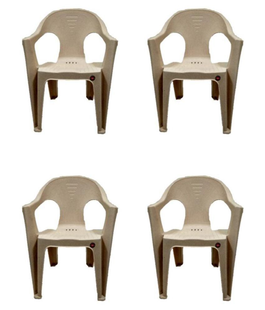 Cello Siesta Plastic Chair Set Of 4 Dining Chair Sets Beige Buy