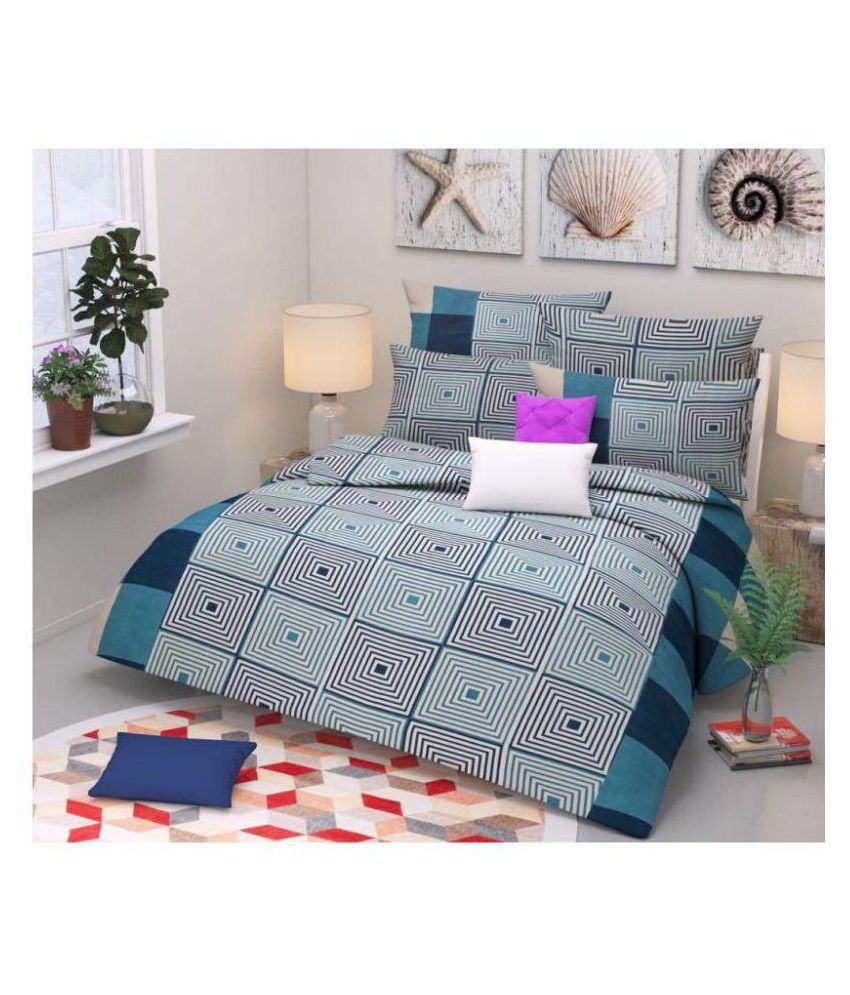 Ak Traders Poly Cotton Double Bedsheet with 2 Pillow Covers Buy Ak