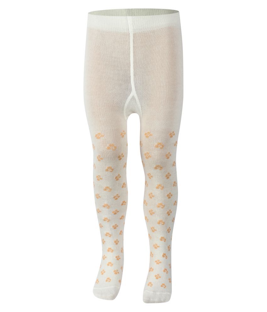 Mustang Blended White Western Wear Carrot Tights for Kids Baby Girls_3