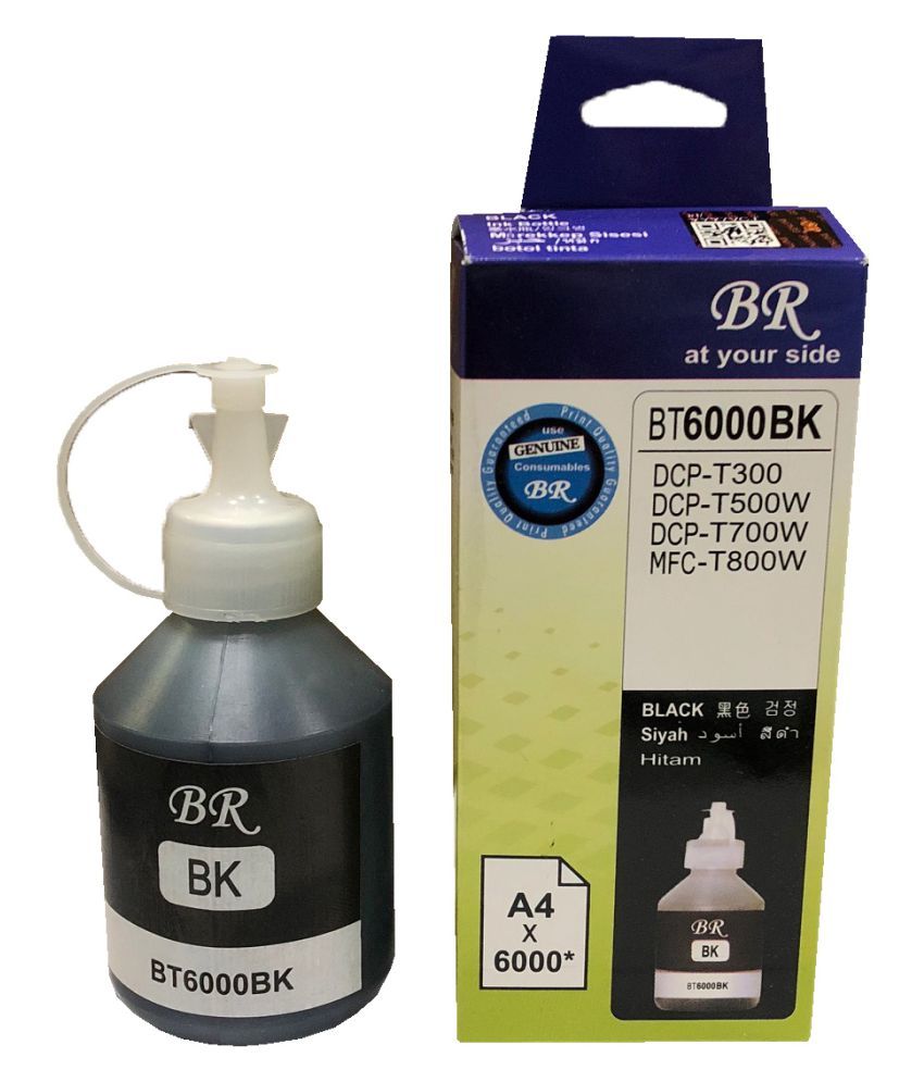 UV BT6000 BK Black Pack of 1 Ink bottle for Refill Ink Compatible for