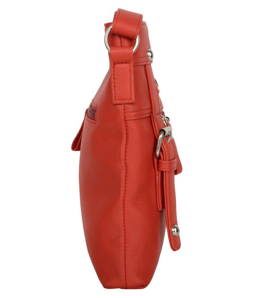 Hides Red Pure Leather Sling Bag Buy Hides Red Pure Leather Sling Bag