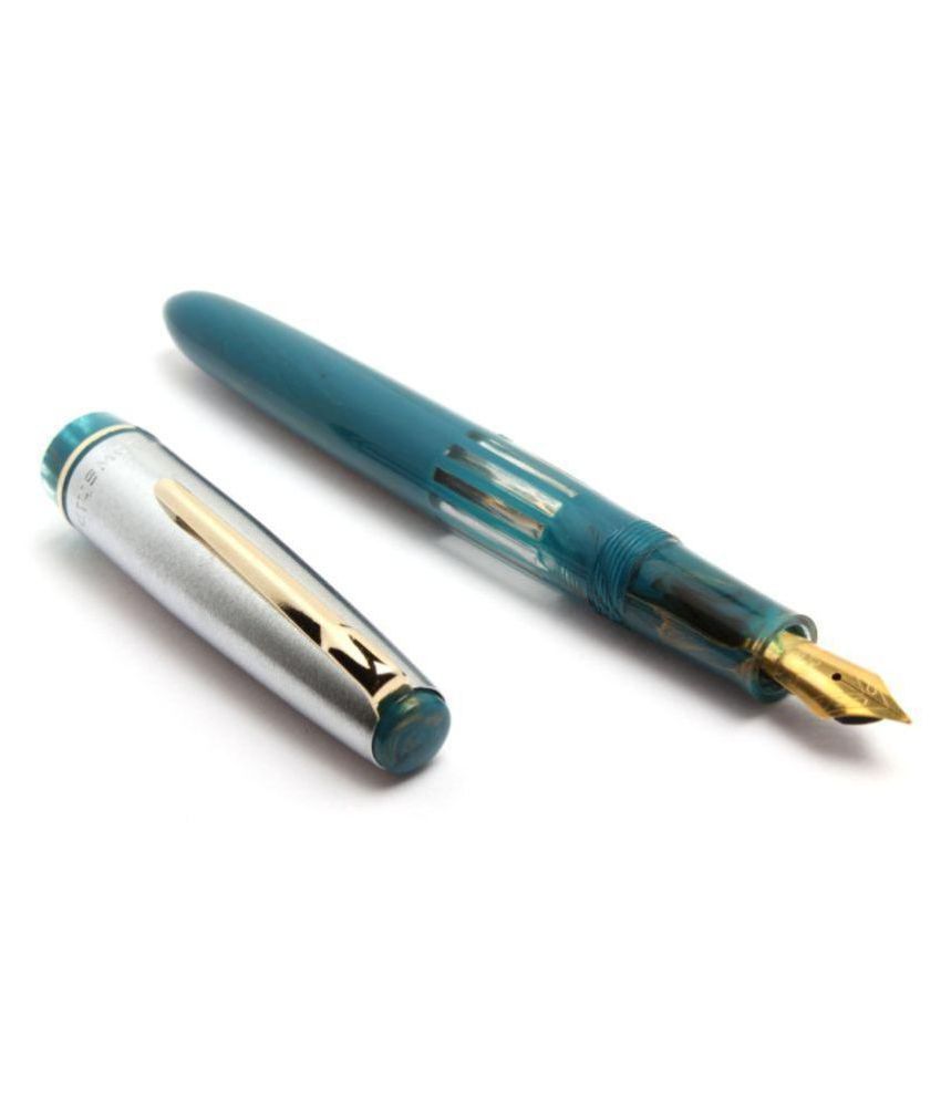 Set Of 5 Fellowship Black Bird Eyedropper Designer Fountain Pen With