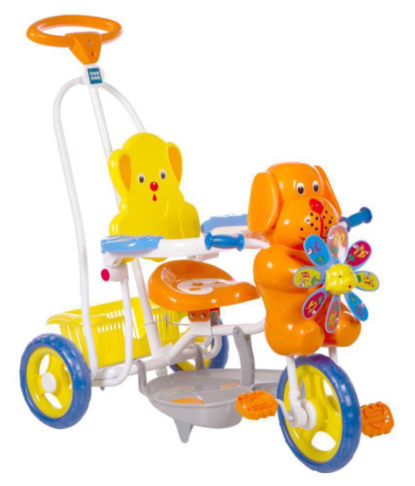     			Mee Mee Puppy Face Tricycle With Push Handle - Orange