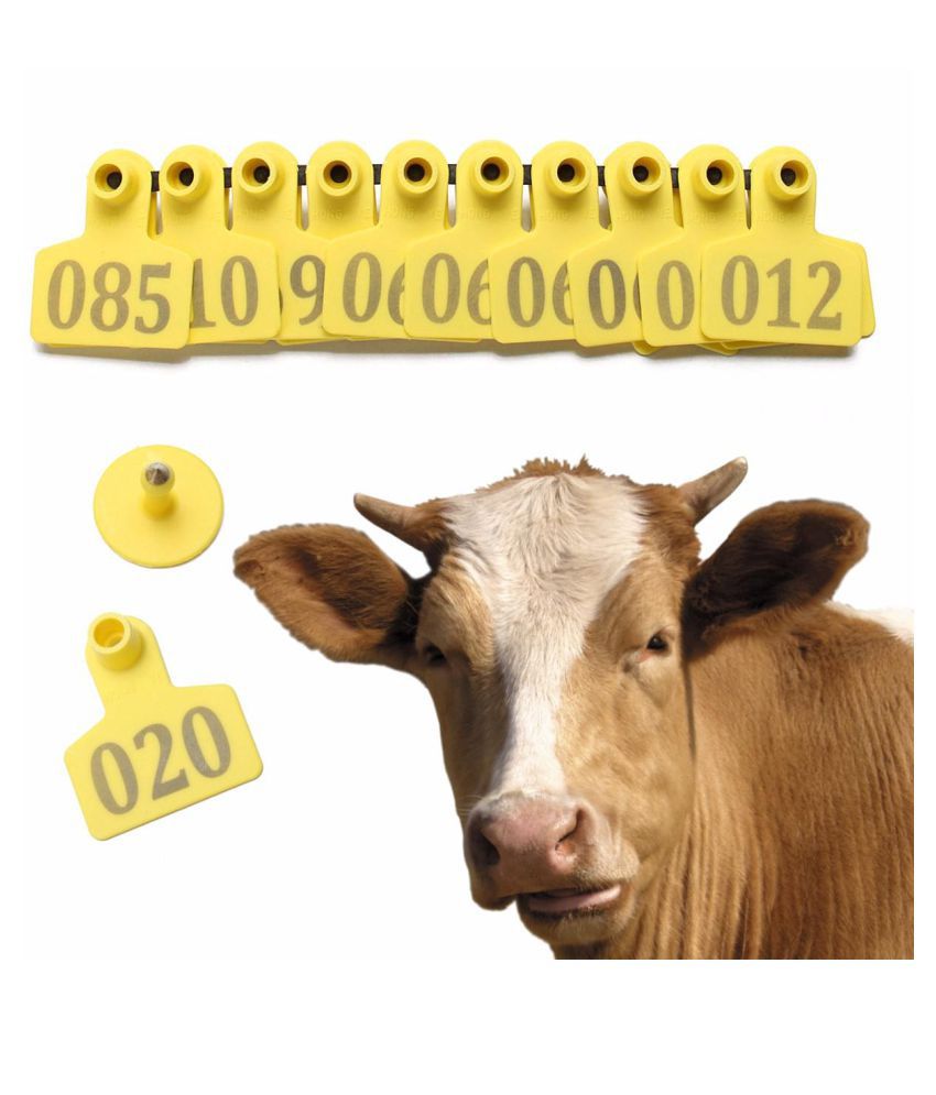 Buy 100 Number Ear Tag Animals Cattle Goat Pig Sheep Livestock Tags Labels  Yellow Online at Low Price in India - Snapdeal