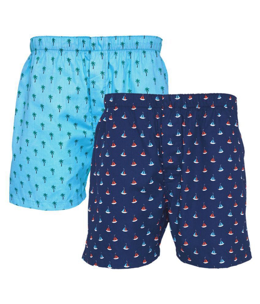     			XYXX Pack of 2 Cotton Men's Boxer- ( Blue )