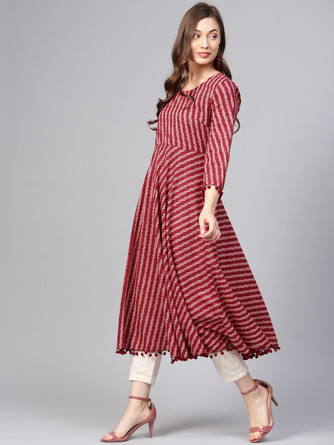 kurti maroon colour