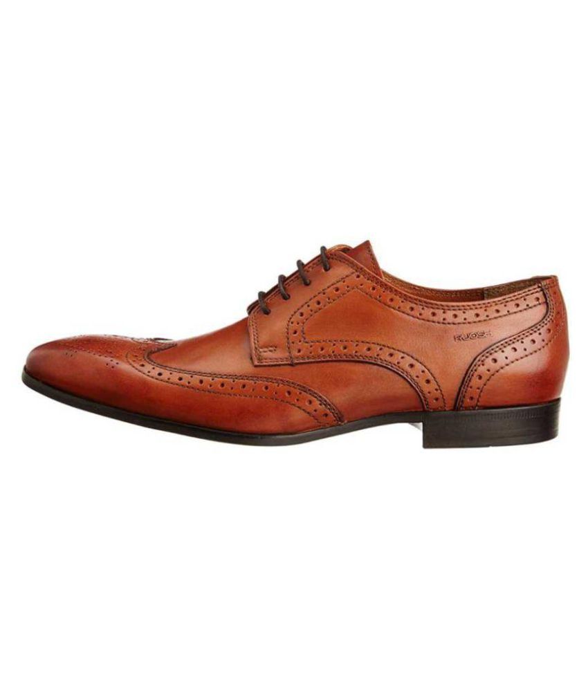 ruosh tan formal shoes