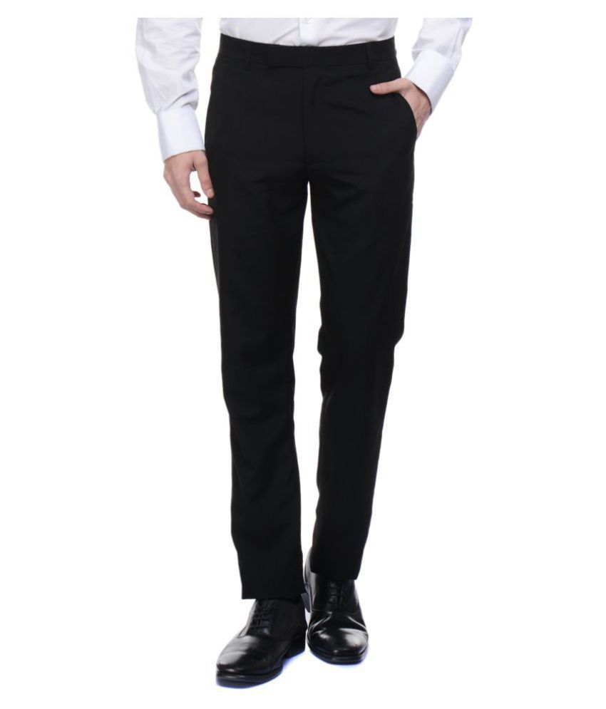 next black slim fit trousers