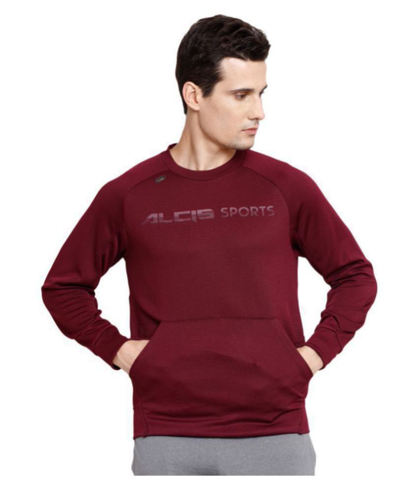 Alcis - Maroon Polyester Men's Running Sweatshirt ( Pack of 1 )