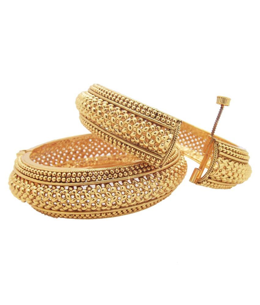 Biyu Vivaah Copper Gokhru Screw Openable 2pc Kada Bangle 00116-25250