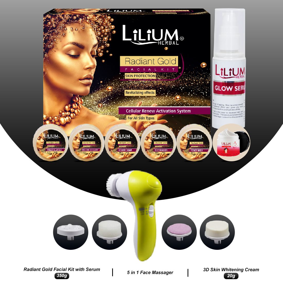 lilium gold facial kit
