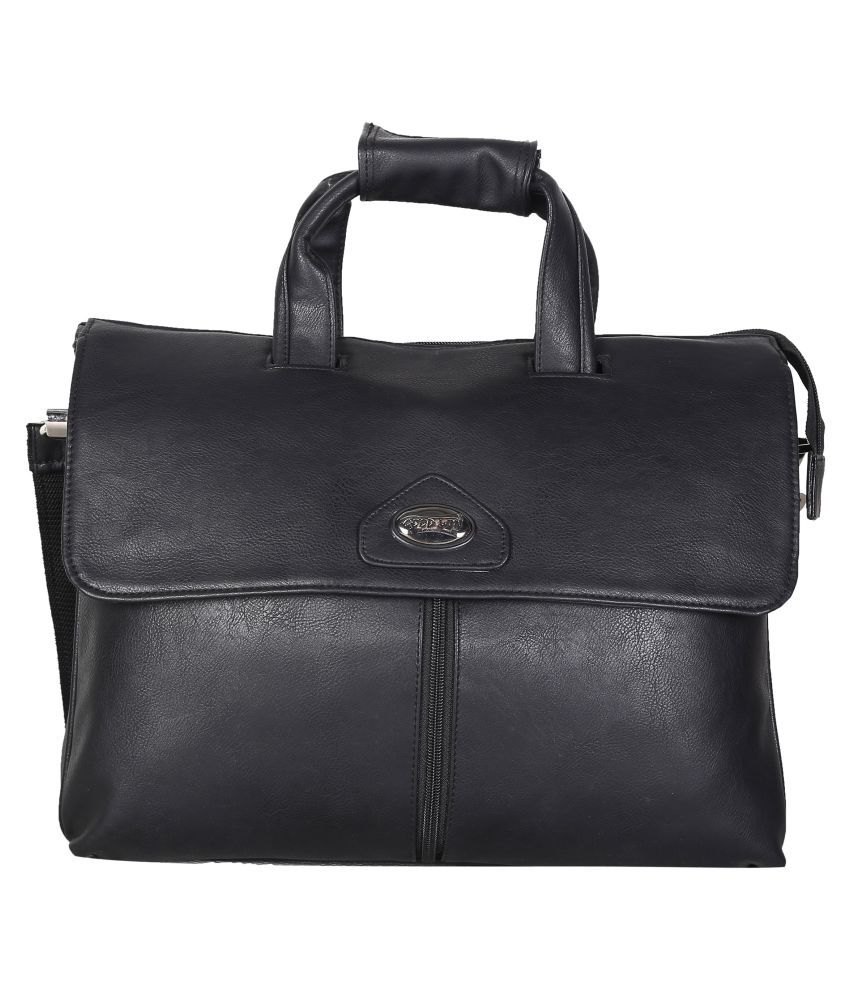     			Goodwin Black P.U. Office Messenger Bag