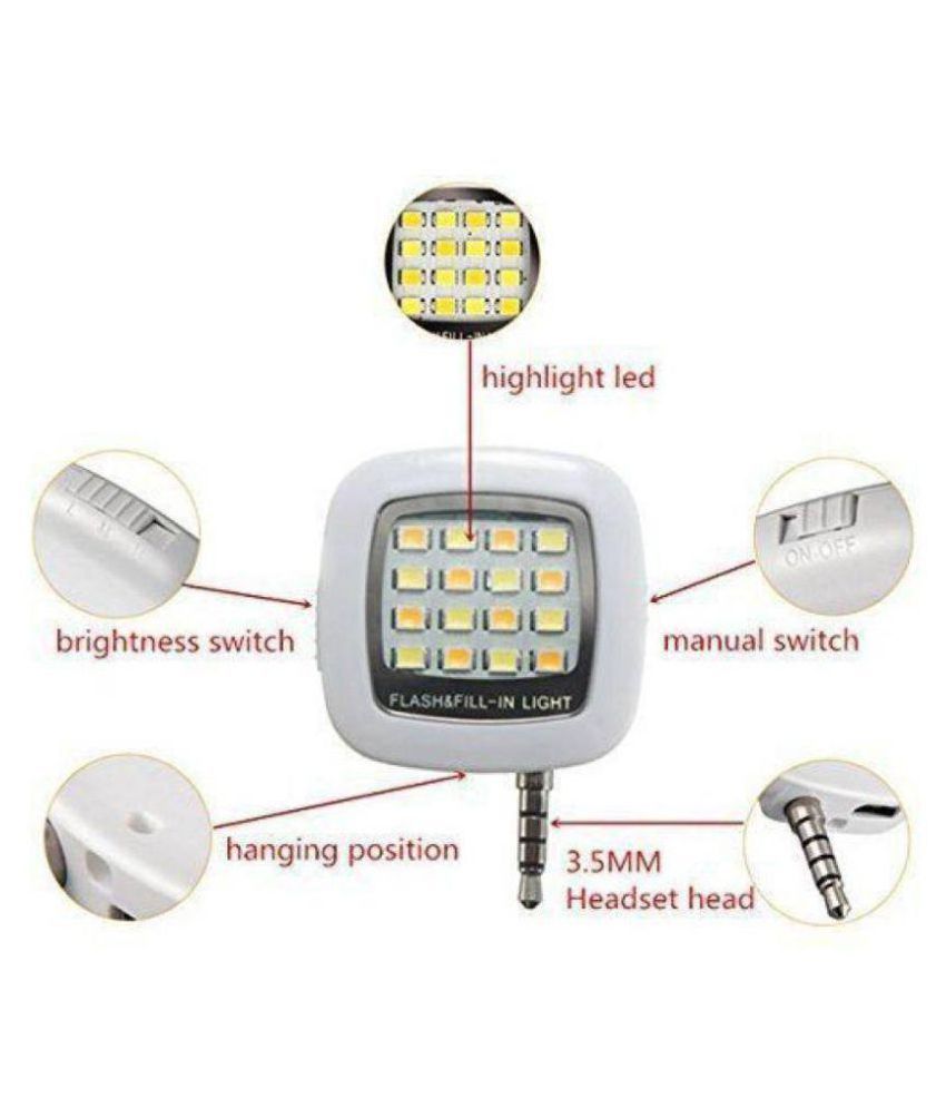 HMFURRYS FINEST 0.5W Flashlight Torch Selfie LED Flash Light for Mobile