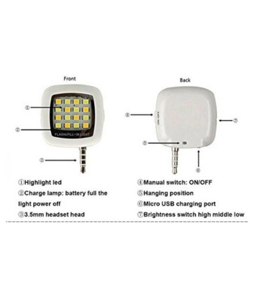 HMFURRYS FINEST 0.5W Flashlight Torch Selfie LED Flash Light for Mobile