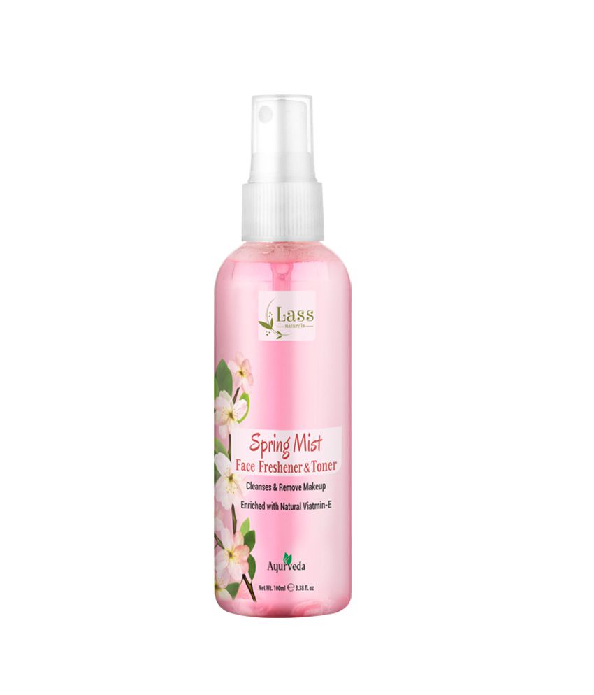 Lass Naturals Spring Mist Face Freshener & Toner Refreshing Skin Toner with Vitamin E Skin Freshener 100 ml