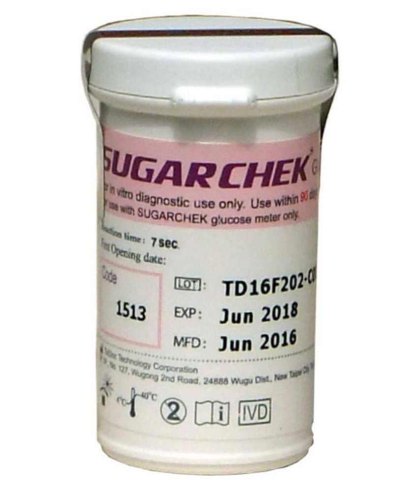 Sugarchek Glucometer STRIPS-50 TD-4207 Expiry-May2022
