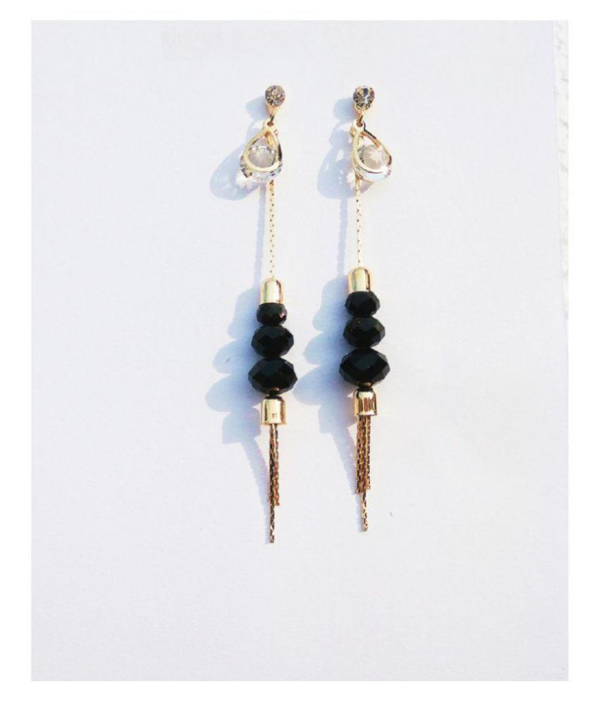 very long hanging earrings