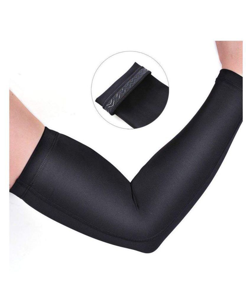 KD Willmax Slim UV Protection Driving and Sports Arm Sleeves (Black ...