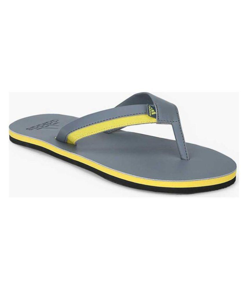 adidas gray thong flip flop