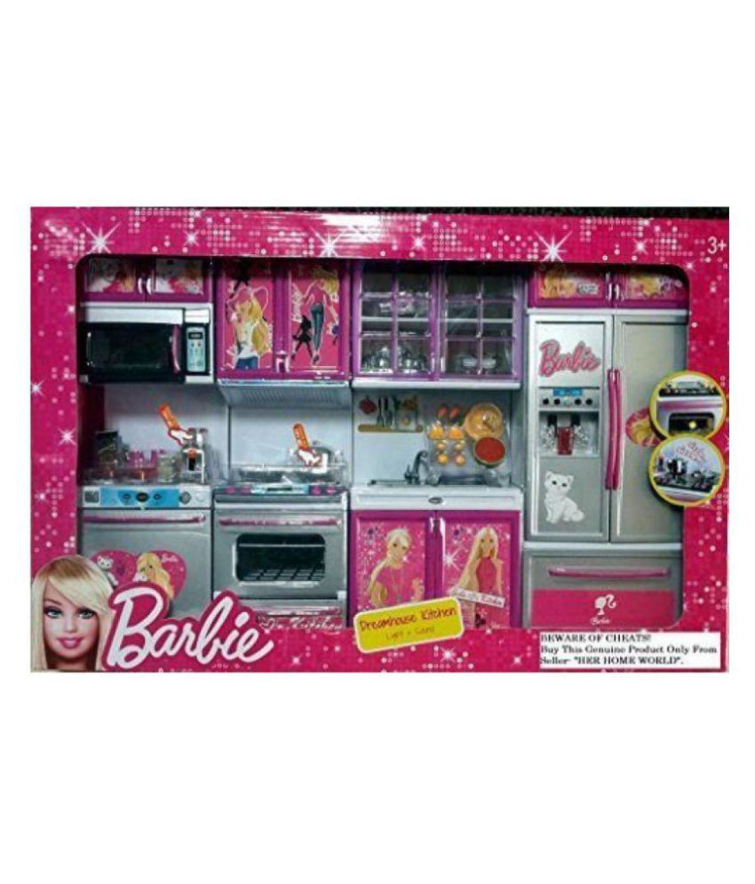 kitchen set with barbie