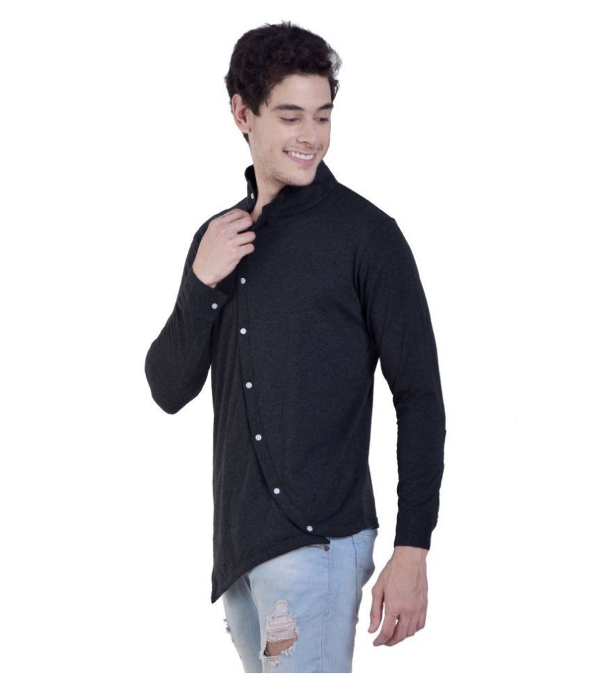 grey colour party wear shirt