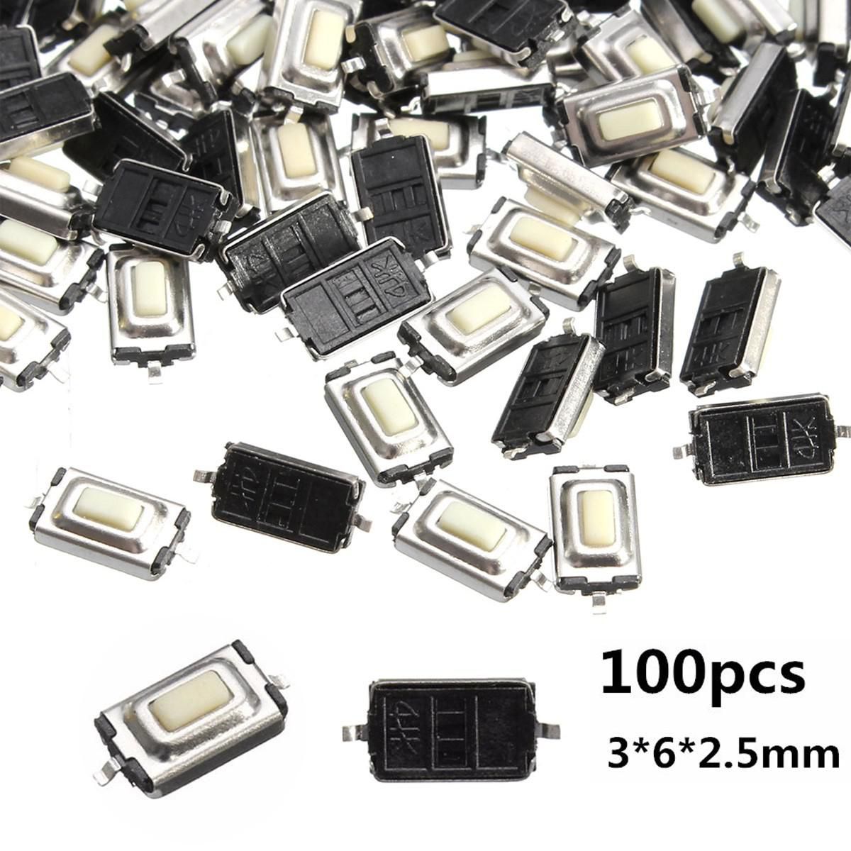 100PCS 3×6×2.5mm Tact Tactile Push Button Switch SMD-2Pin