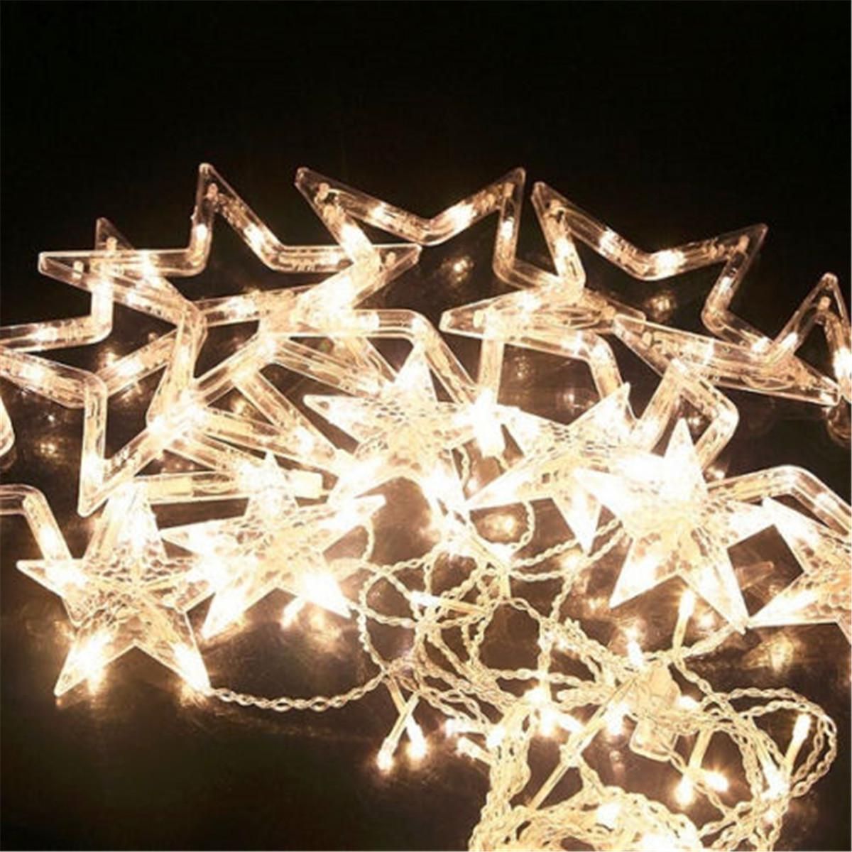 138 Led Romantic Star Curtain Lights Christmas Fairy String Party