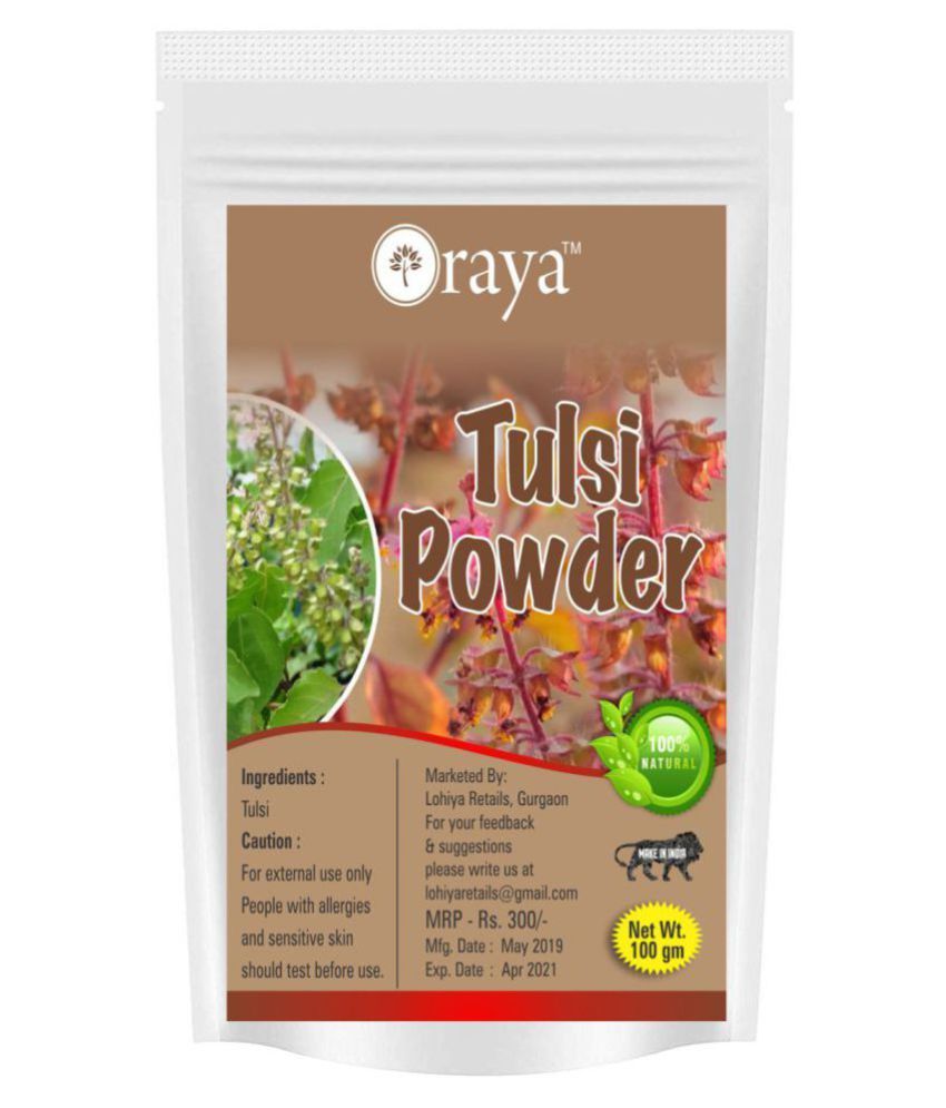     			ORAYA 100% Natural Tulsi Leaf Powder Face Pack 100 gm