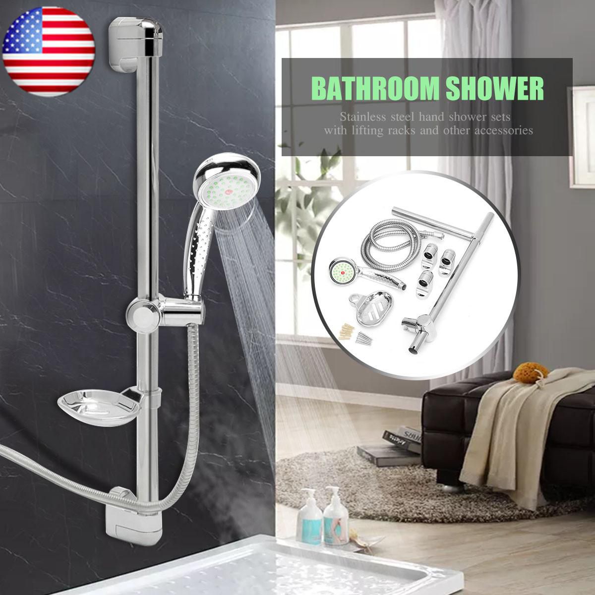Shower Head Rail Riser Slide Bracket Holder Soap Dish Holder Bathroom Decor