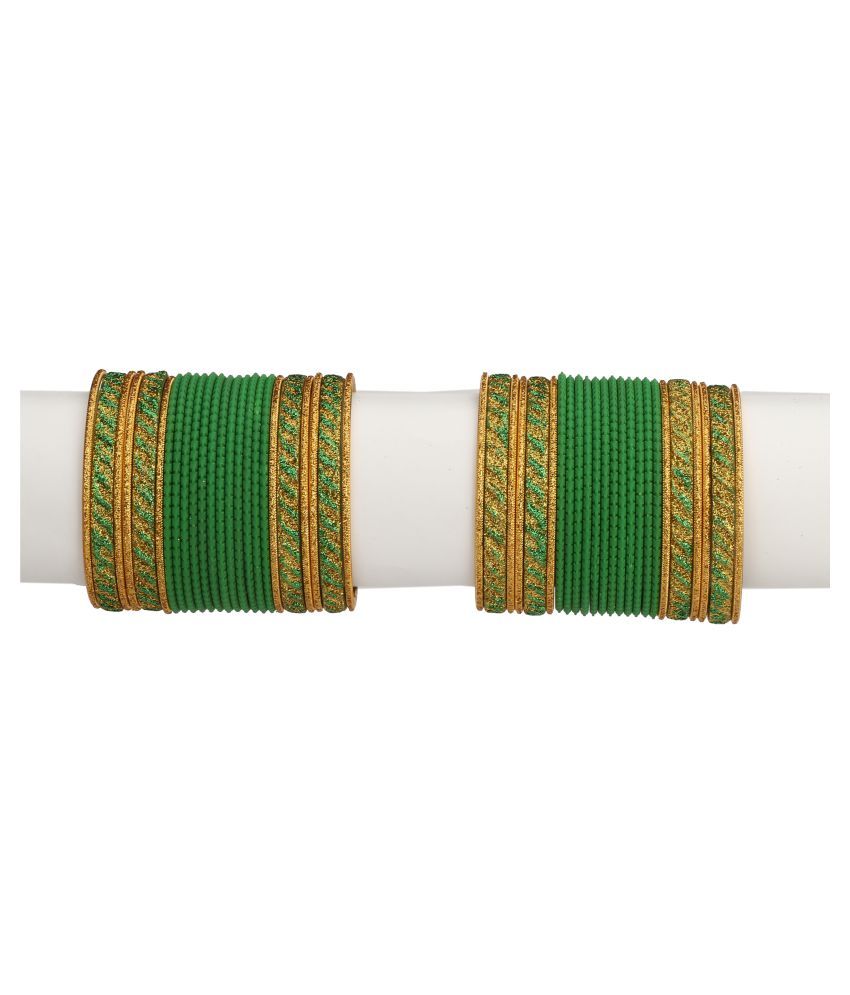     			AFAST - Green Bangle Set (Pack of 1)