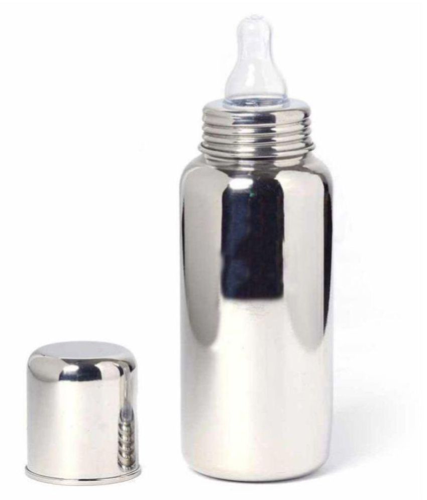 steel feeding bottle with spoon