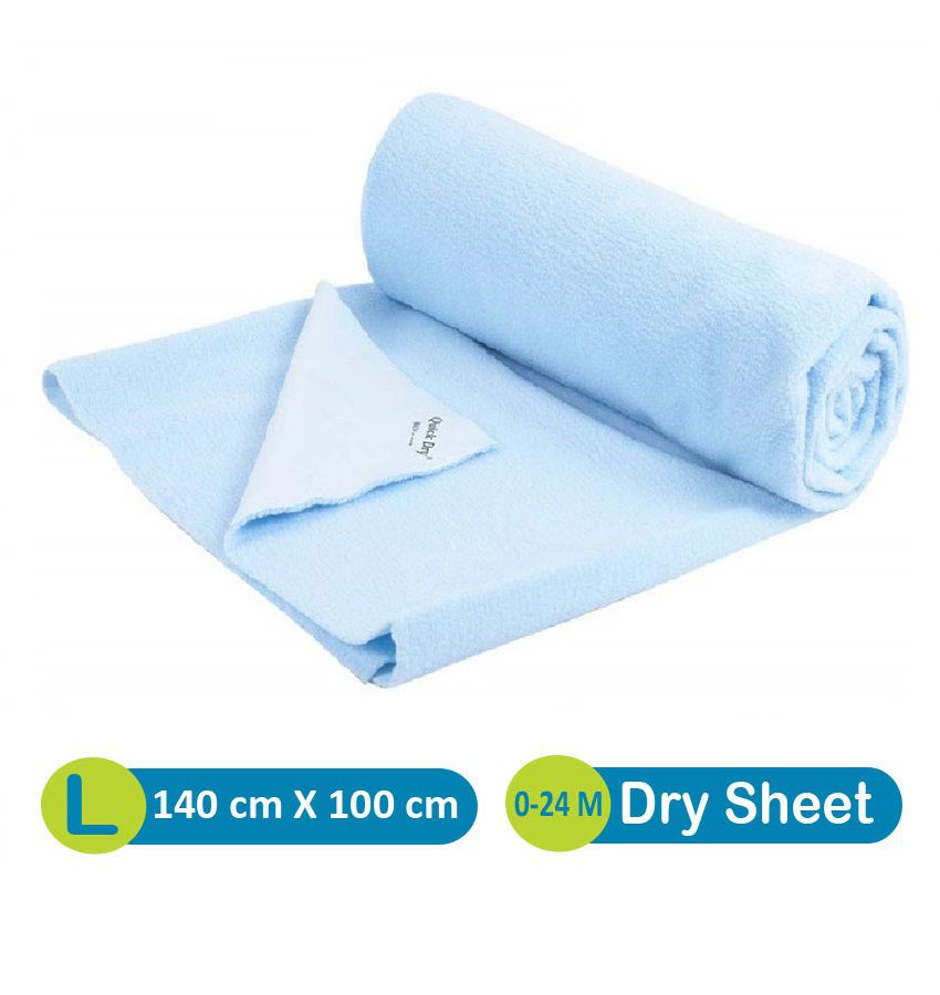     			Quick Dry Plain Waterproof sheet Large Sky Blue Rubber Sheet baby bed cover