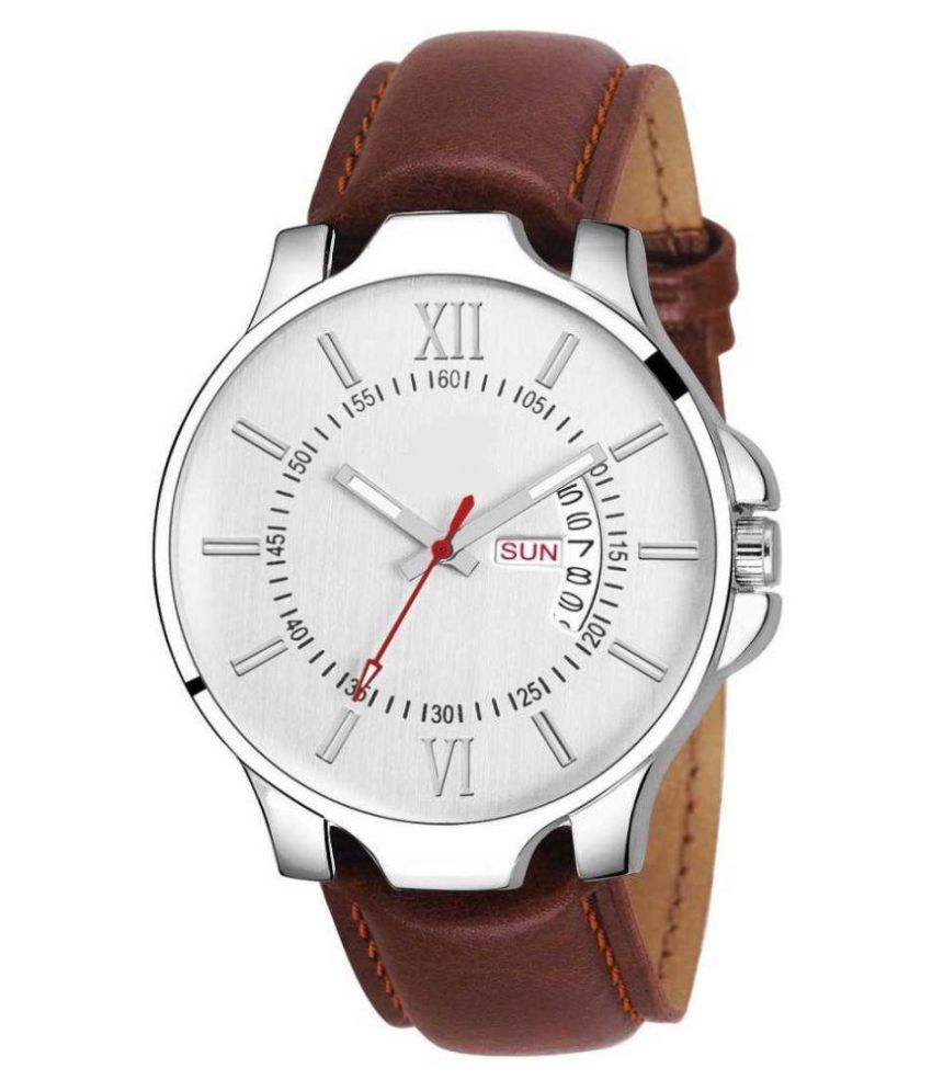ex306 blue leather analog men's watch