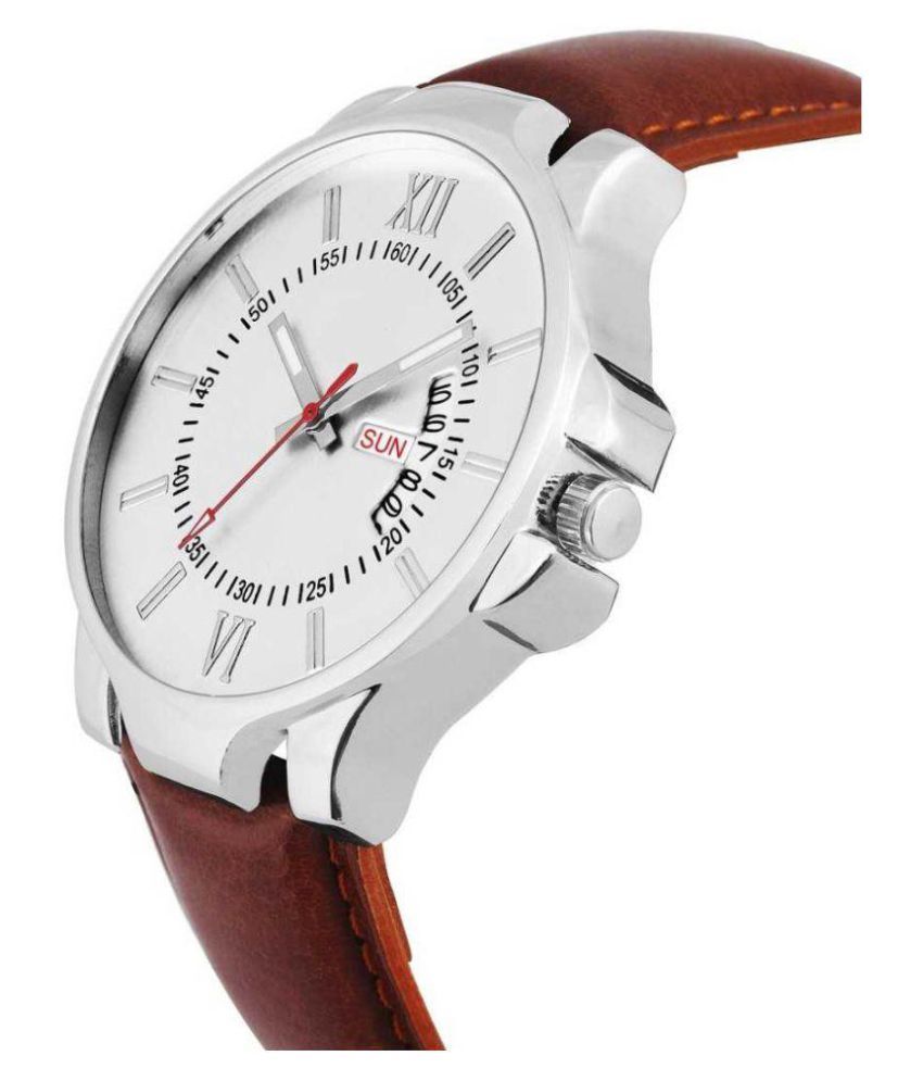 ex306 blue leather analog men's watch