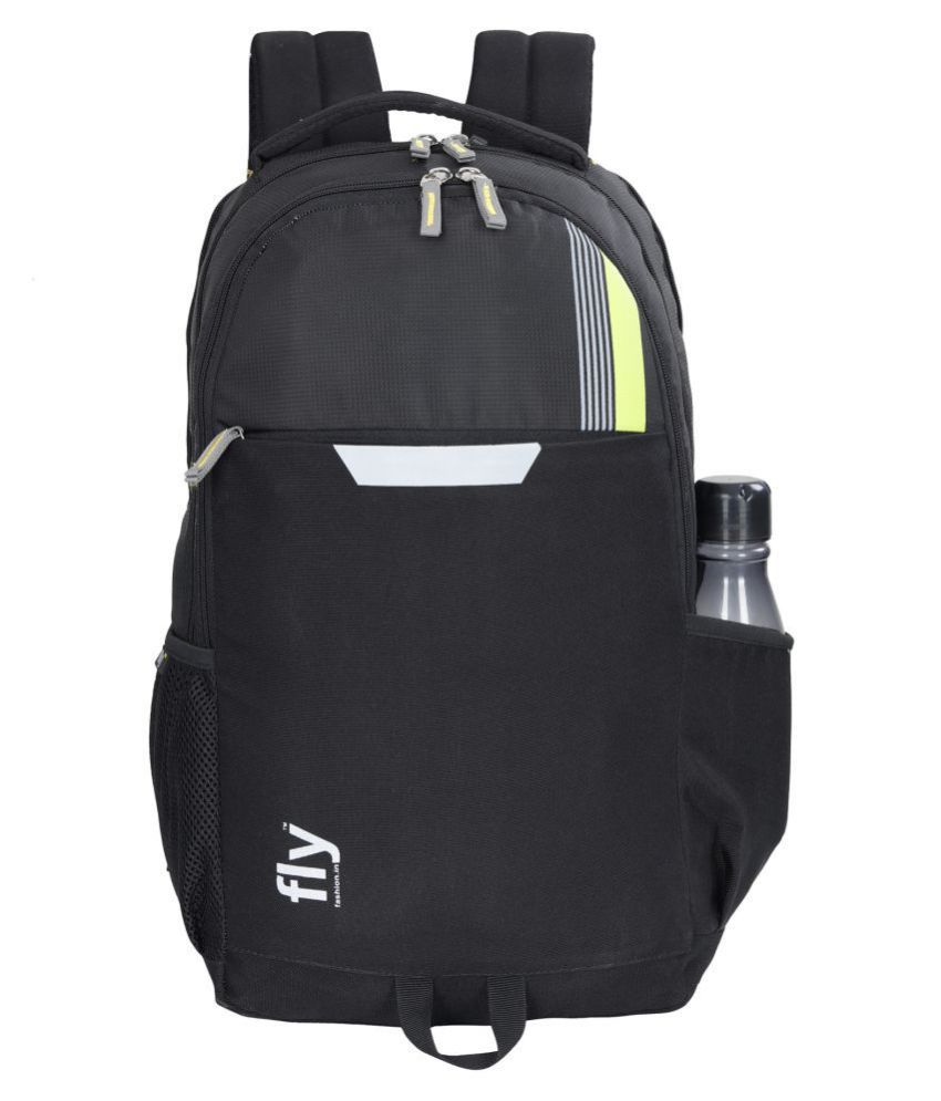 Fly Fashion BLACK Backpack - Buy Fly Fashion BLACK Backpack Online at ...