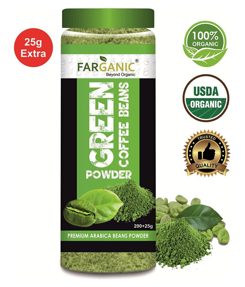 FARGANIC 100 Certified Organic Arabica Green Coffee Beans Powder for