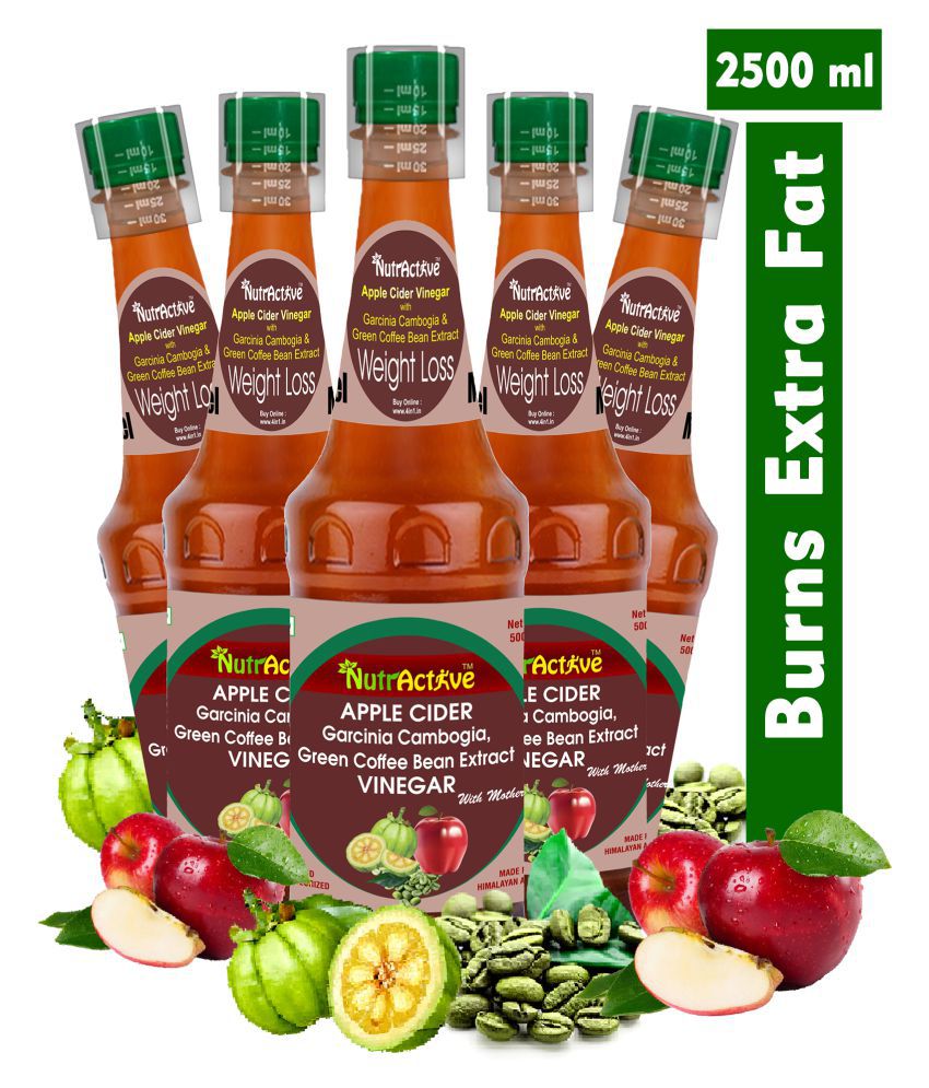     			NutrActive Apple Cider with Garcinia Cambogia and Green Coffee Beans Vinegar - 500 ml-Pack of 5 2500 ml Unflavoured