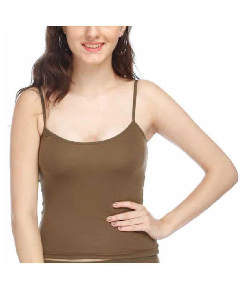     			Skandas Trendz Cotton Camisoles - Brown