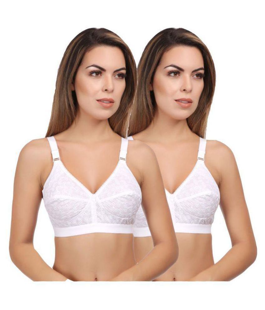     			Eve's Beauty Cotton Seamless Bra - White