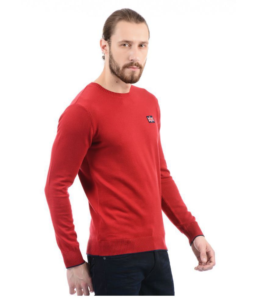 Pepe Jeans Red Round Neck Sweater - Buy Pepe Jeans Red Round Neck ...